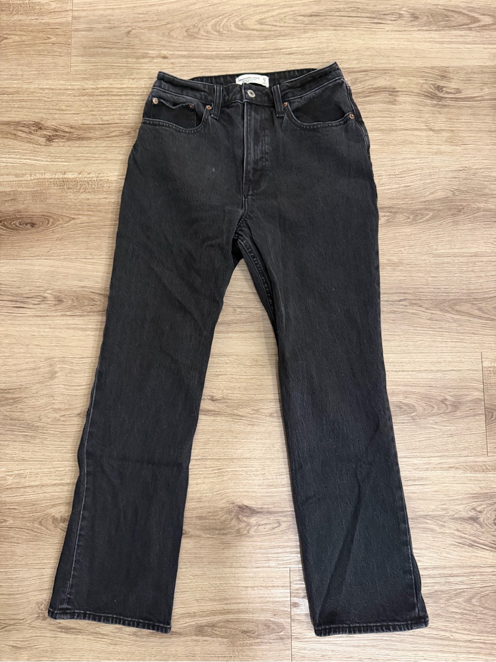 Abercrombie Black Vintage Straight Jeans